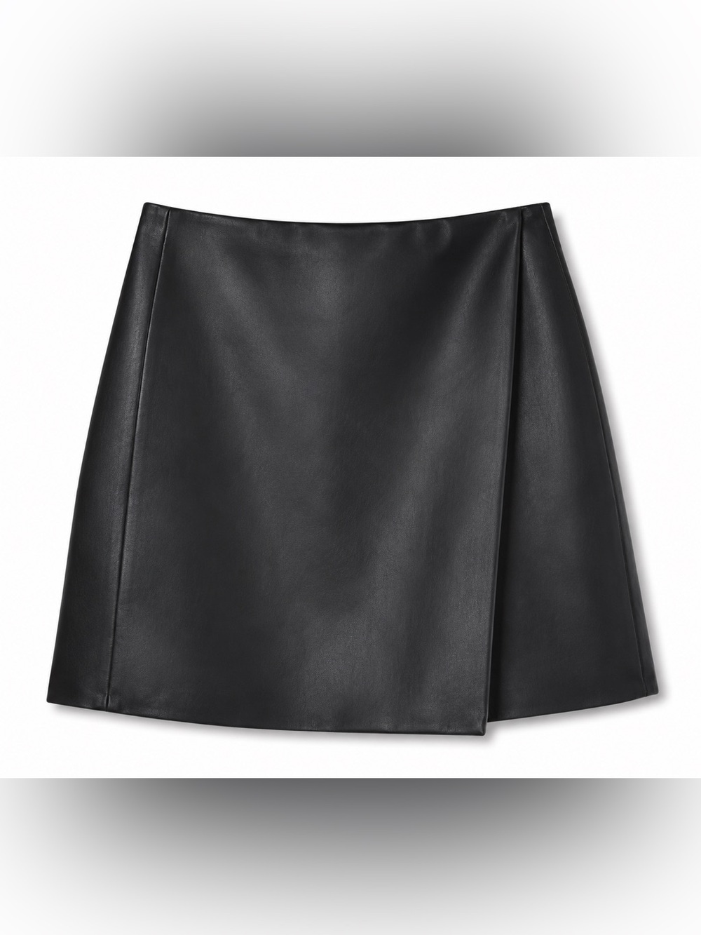 Old Navy Black Faux Leather Mini Skirt Women’s Size S - A-Line Vegan Leather